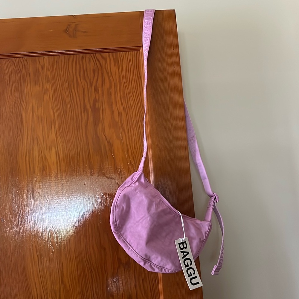 BAGGU small nylon crescent peony